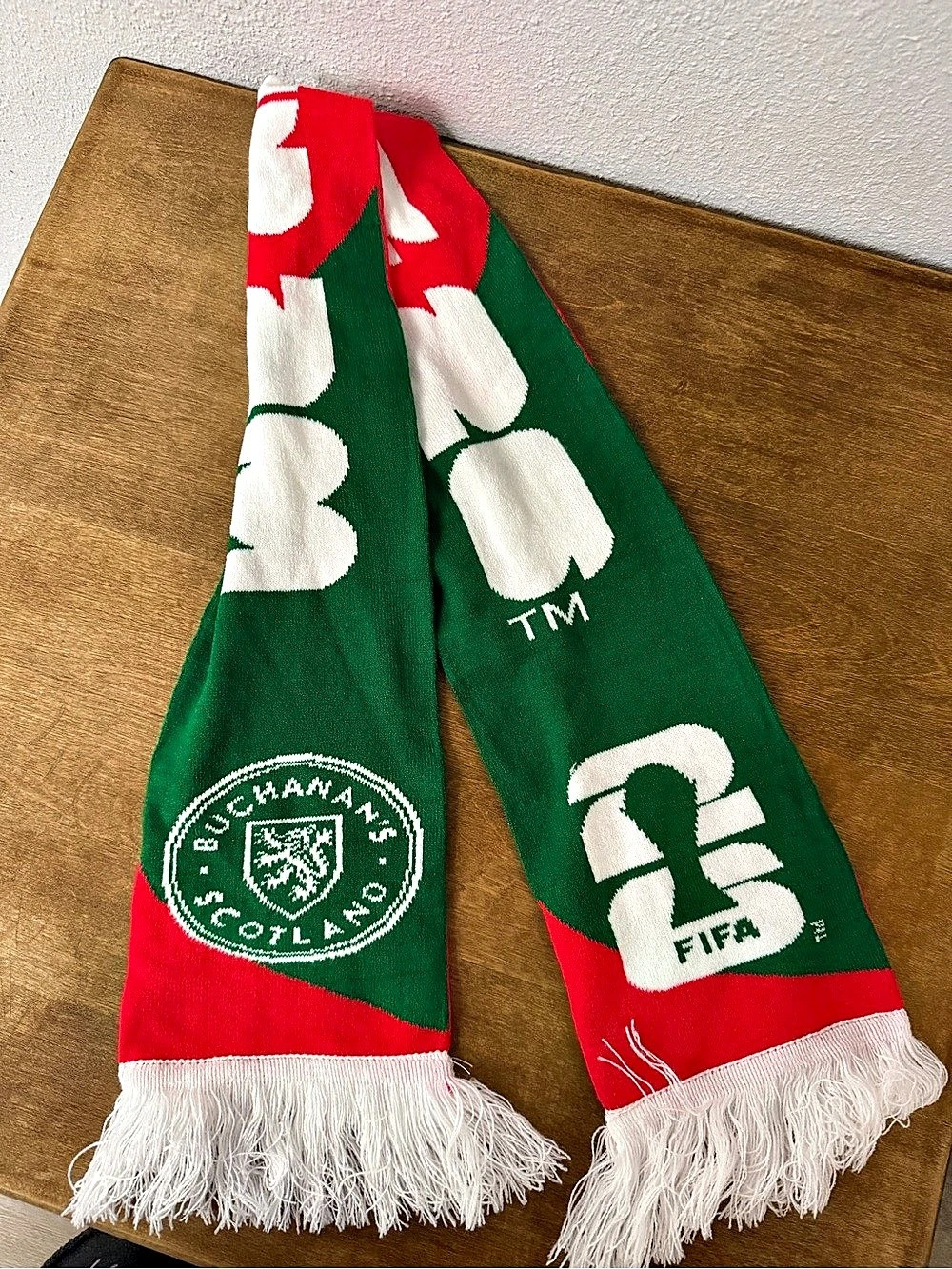 Buchanan's Soccer Scarf Green & Red
